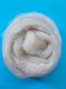 50/40/10 Fr. Angora/Alpaca/Silk Roving with Tiny Silk Nepps